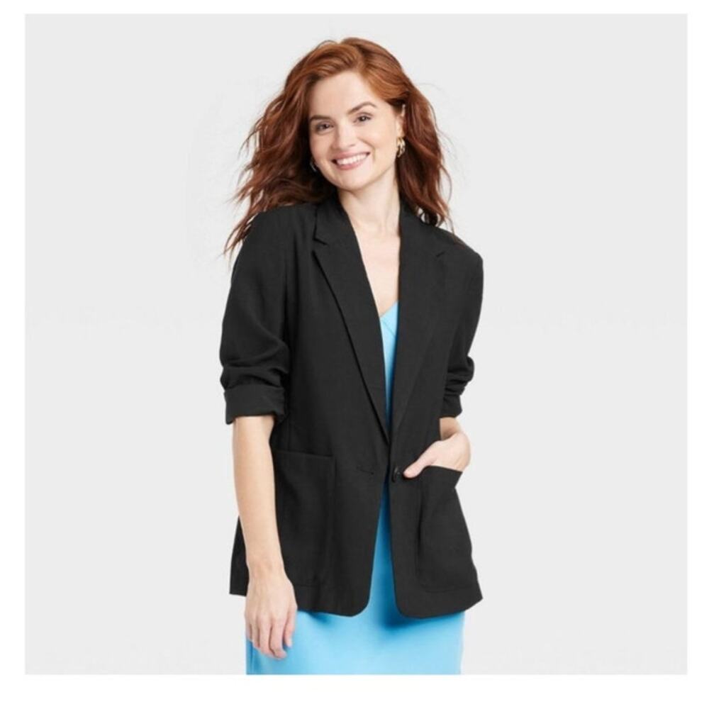 A New Day Black Relaxed Fit Essential Blazer